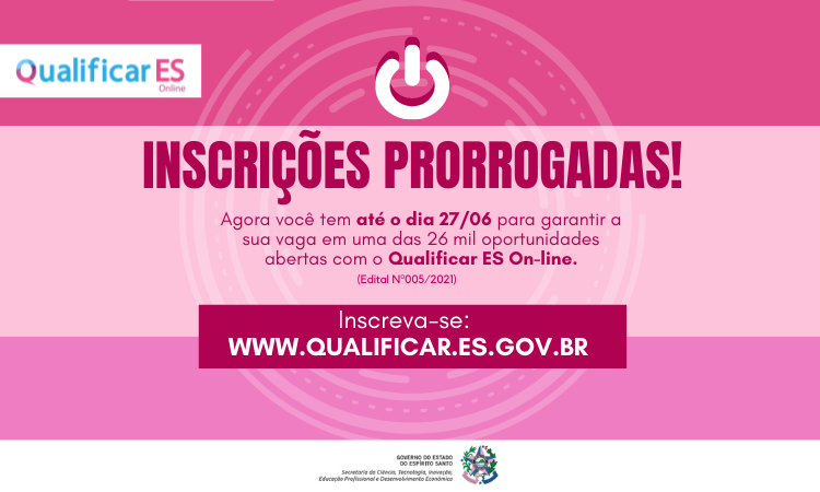 Noticia SITE - Inscrições Prorrogadas Ed005 ONLINE Geral